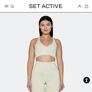 Set Active Oatmilk Sculptflex Leggings - Never Worn - Size Small